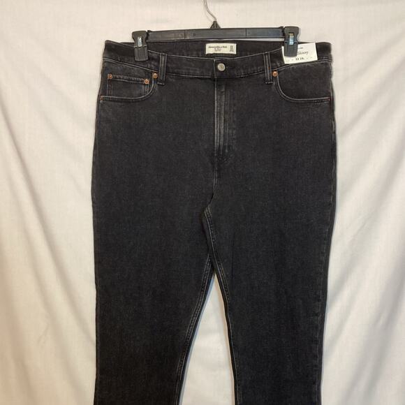 Abercrombie & Fitch Black Grey High Rise Skinny Jean Size 16L - Picture 2 of 9